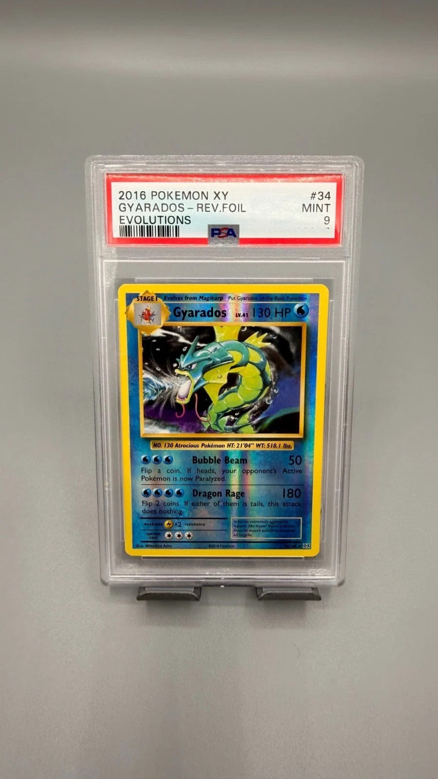 Evolutions Gyarados Reverse 34/108 PSA 9 Mint English
