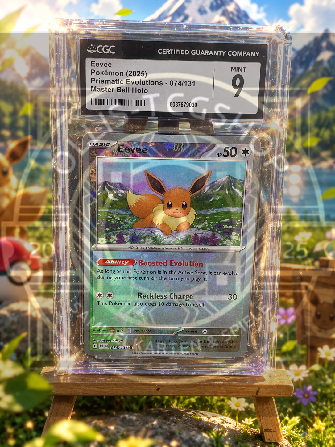 Eevee Master Ball Holo 9 Mint
